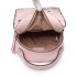 LG1866F-MISS LULU STYLISH LADIES RUCKSACK LEATHER PRINTED BACKPACK PINK
